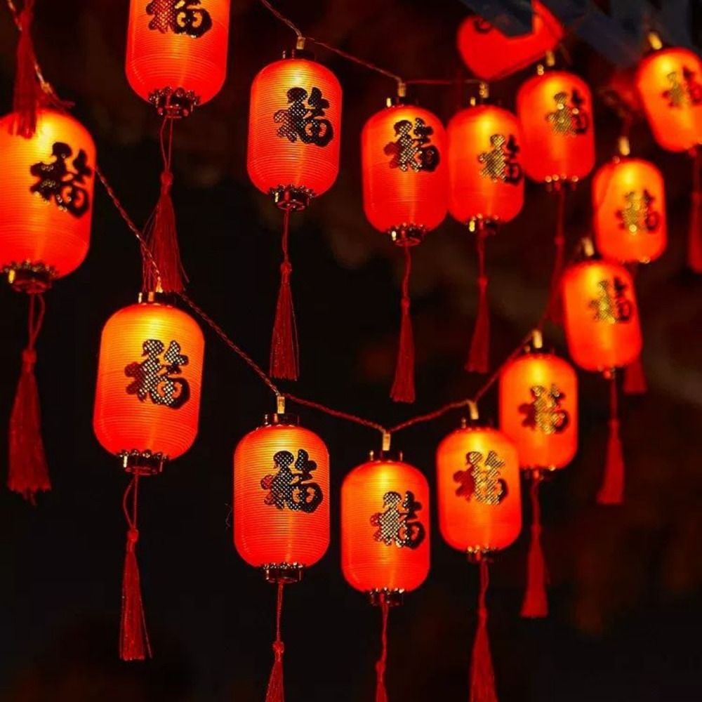 Japanese Lantern Paper - Lampu lentera Cina dekoratif String tradisional