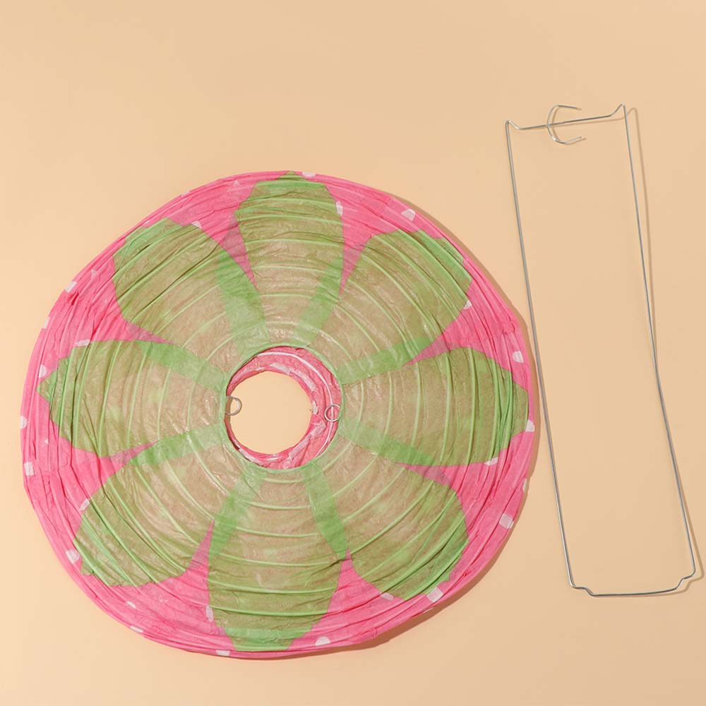 Japanese Lantern Paper - Lampu Lentera Buah Stroberi Pink 3D,