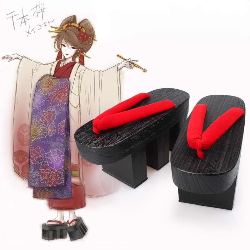 Geta Wooden Sandal - Sepatu Sandal Wanita dari Kayu Jepang