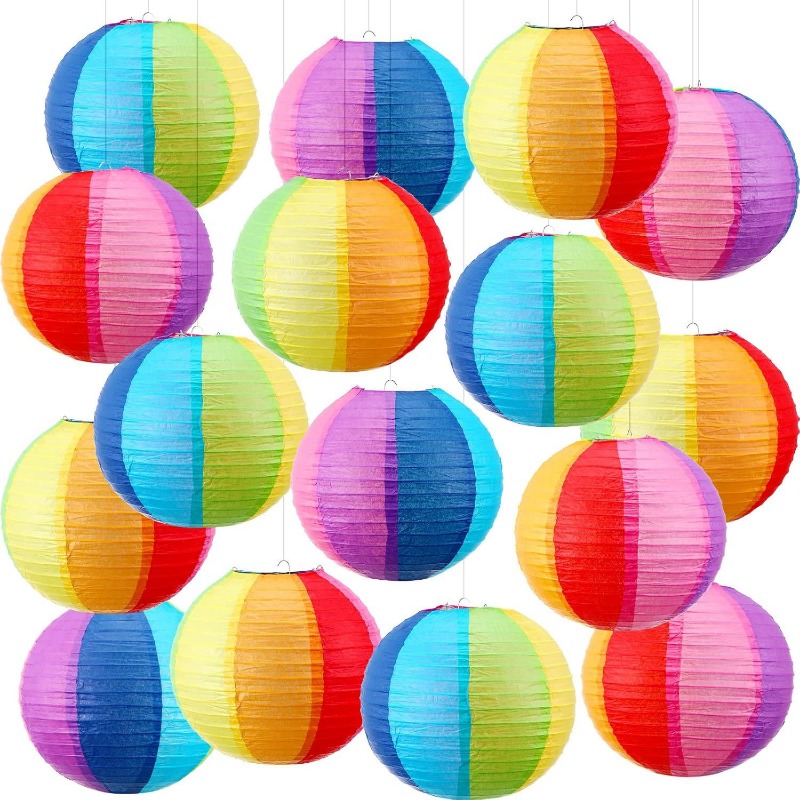 Japanese Lantern Paper - Lentera Kertas Warna-warni 8 Inci Dekorasi