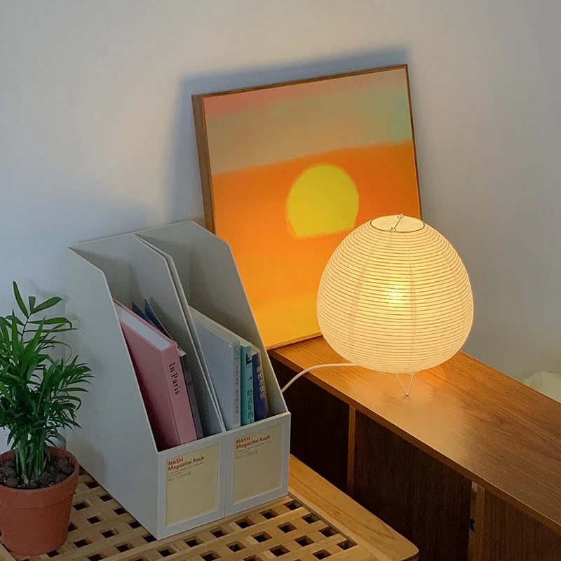 Japanese Lantern Paper - Lampu Meja LED Lampion Jepang untuk