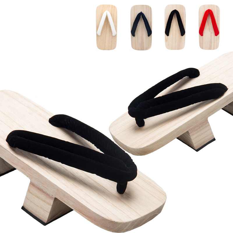 Geta Wooden Sandal - Sandal Jepit Kasual Bakiak Kayu Gaya