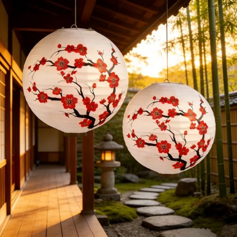 6 Pak Lentera Kertas Dekorasi  - Japanese Lantern Paper ulasan dan harga