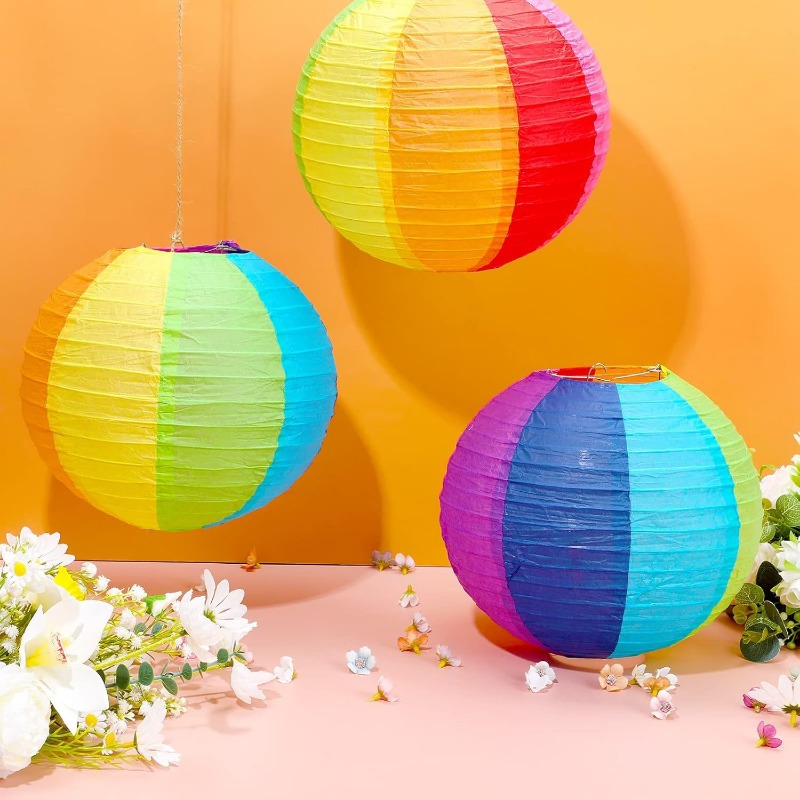 Lentera Kertas Warna-warni 8 I - Japanese Lantern Paper ulasan dan harga