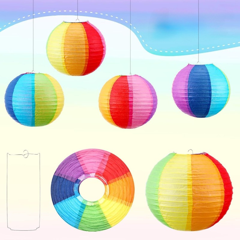 Lentera Kertas Warna-warni 8 I - Japanese Lantern Paper ulasan dan harga
