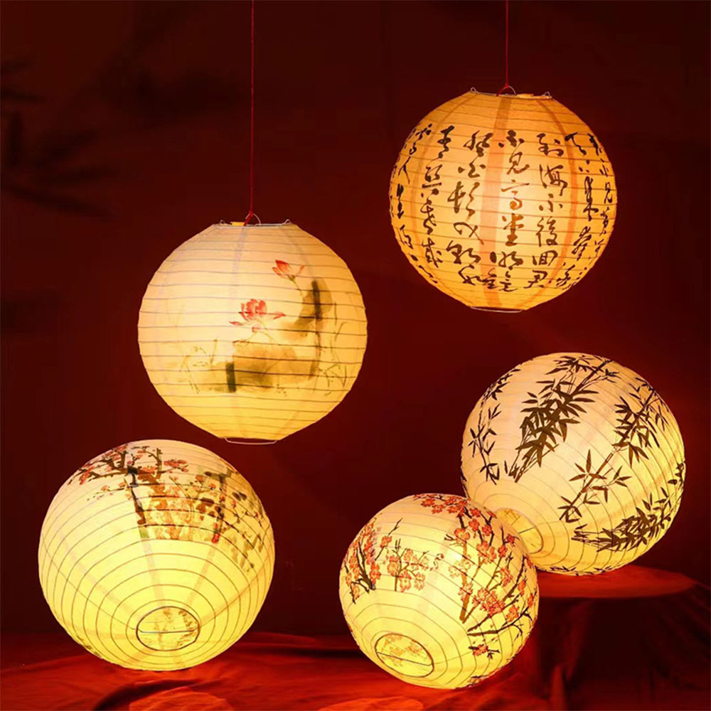 Lampu Kertas Oriental DIY Pake - Japanese Lantern Paper ulasan dan harga