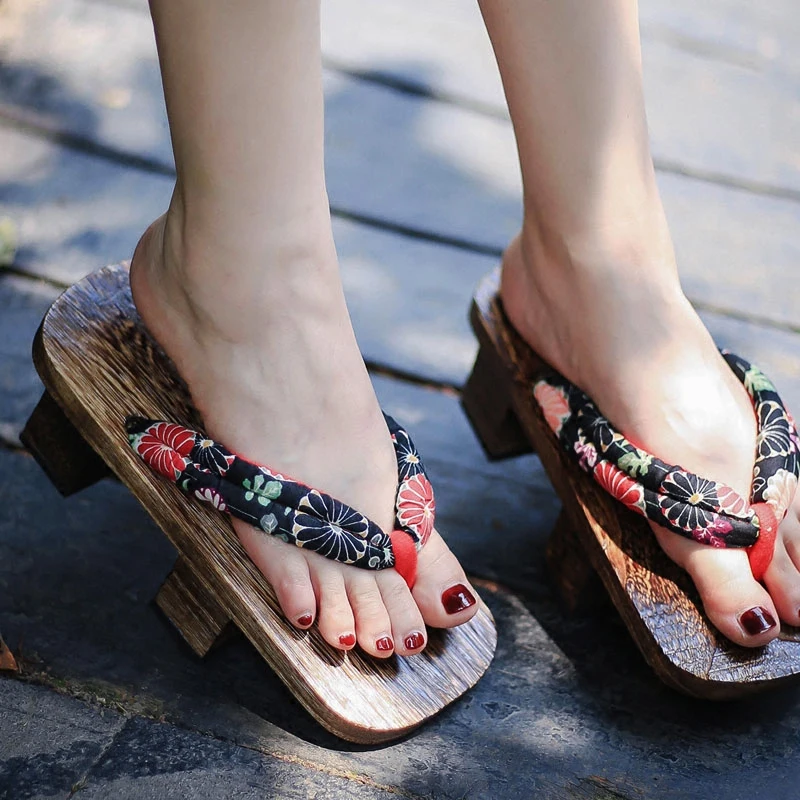 Sepatu Cosplay Wanita Sandal K - Geta Wooden Sandal ulasan dan harga